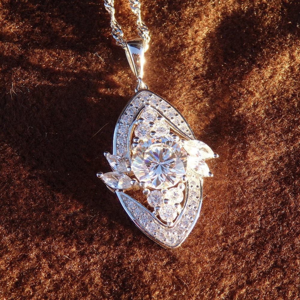 Royalty Pendant  Marquise setting